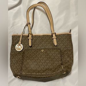 Michael Kors Medium Top Zip Snap Pocket Tote
